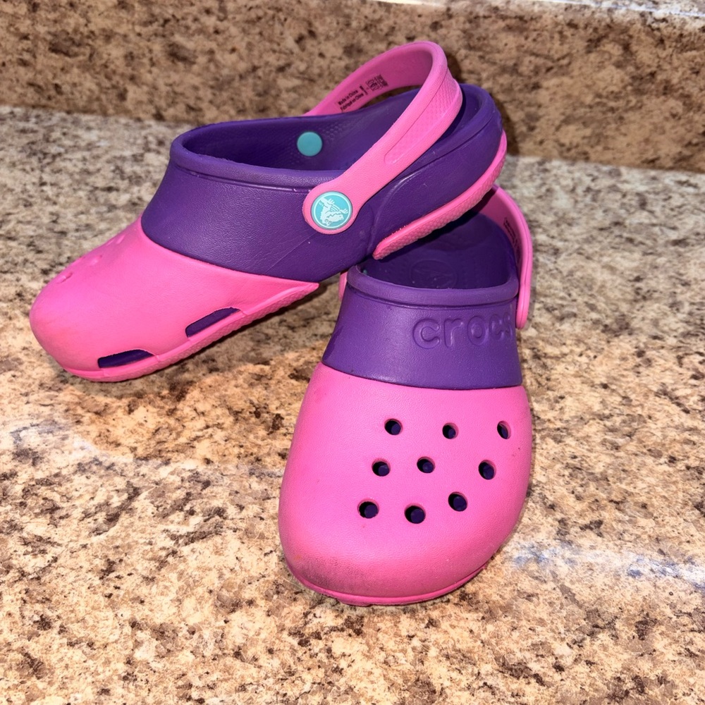 CROCS Kids' Water Shoes in Pink and Purple